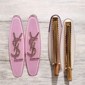Pink YSL Hair Clips / Baby Blue Hair Clips